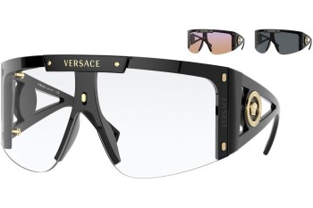 Okulary przeciwsłoneczne Versace Medusa Icon Shield VE4393 GB1/1W Pojedyncze | Shield Czarne