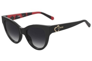 Okulary przeciwsłoneczne Love Moschino MOL053/S UYY/9O Kocie oczy Czarne