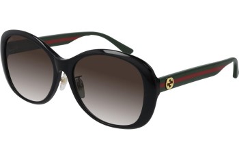 Okulary przeciwsłoneczne Gucci GG0849SK 001 Okrągłe Czarne