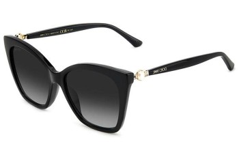 Okulary przeciwsłoneczne Jimmy Choo RUA/G/S 807/9O Kocie oczy Czarne