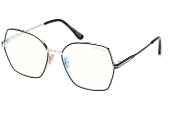 Okulary korekcyjne Tom Ford FT5876-B 032 Kocie oczy Złote