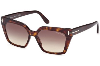 Okulary przeciwsłoneczne Tom Ford FT1030 52F Kocie oczy Havana