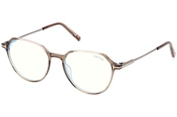 Okulary korekcyjne Tom Ford FT5875-B 045 Okrągłe Brązowe