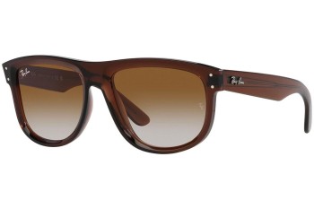 Okulary przeciwsłoneczne Ray-Ban Boyfriend Reverse RBR0501S 6709CB Kwadratowe Brązowe