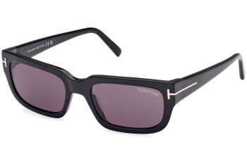 Okulary przeciwsłoneczne Tom Ford Ezra FT1075 01A Prostokątne Czarne