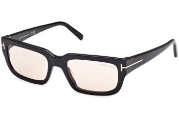 Okulary przeciwsłoneczne Tom Ford Ezra FT1075 01E Prostokątne Czarne