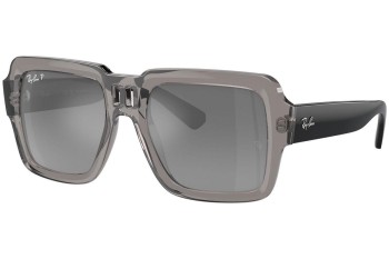 Okulary przeciwsłoneczne Ray-Ban RB4408 672582 Polarized Kwadratowe Szare