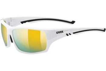 Okulary przeciwsłoneczne uvex sportstyle 222 pola White S3 Polarized Prostokątne Białe