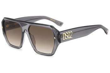 Okulary przeciwsłoneczne Dsquared2 D20128/S KB7/HA Flat Top Szare