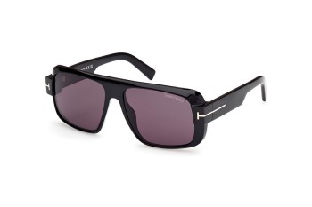 Okulary przeciwsłoneczne Tom Ford FT1101 01A Flat Top Czarne