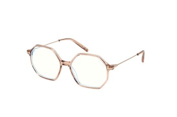 Okulary korekcyjne Tom Ford FT5952-B 045 Prostokątne Brązowe