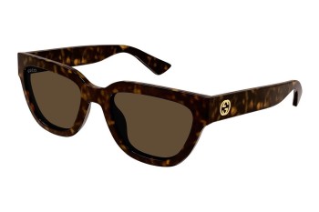 Okulary przeciwsłoneczne Gucci GG1578S 002 Kocie oczy Havana