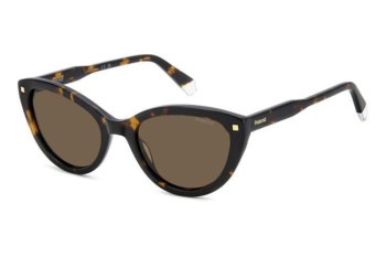 Okulary przeciwsłoneczne Polaroid PLD4175/S/X 086/SP Polarized Kocie oczy Havana