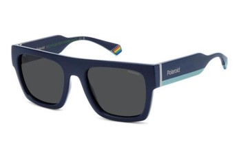 Okulary przeciwsłoneczne Polaroid PLD6224/S/X PJP/M9 Polarized Flat Top Niebieskie