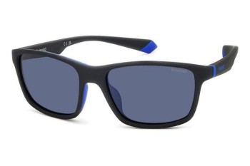 Okulary przeciwsłoneczne Polaroid PLD2153/S 0VK/C3 Polarized Prostokątne Czarne