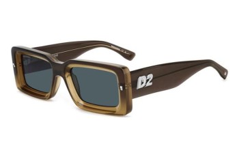 Okulary przeciwsłoneczne Dsquared2 D20142/S 9EN/KU Prostokątne Brązowe