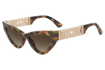 Okulary przeciwsłoneczne Moschino MOS170/S 086/HA Kocie oczy Havana