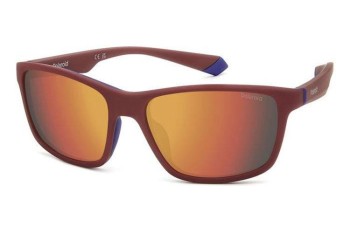 Okulary przeciwsłoneczne Polaroid PLD2153/S 0Z3/OZ Polarized Prostokątne Czerwone