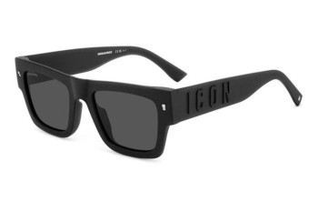 Okulary przeciwsłoneczne Dsquared2 ICON0021/S 003/IR Prostokątne Czarne