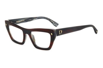 Okulary korekcyjne Dsquared2 D20153 K4G Prostokątne Czerwone