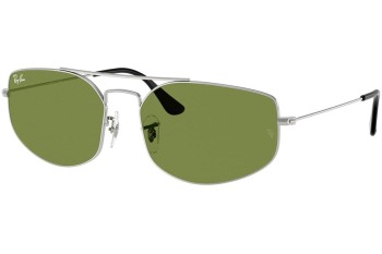 Okulary przeciwsłoneczne Ray-Ban RB3845 003/4E Prostokątne Srebrne