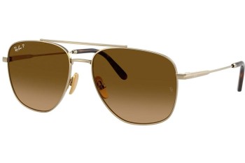 Okulary przeciwsłoneczne Ray-Ban RB8097 9265M2 Polarized Pilotki (Aviator) Złote