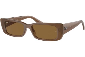 Okulary przeciwsłoneczne Ray-Ban RB4425 677973 Prostokątne Brązowe