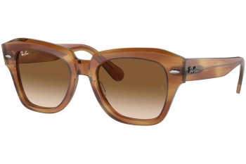 Okulary przeciwsłoneczne Ray-Ban State Street RB2186 140351 Kwadratowe Brązowe