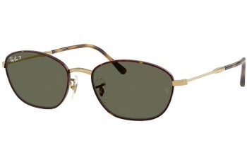 Okulary przeciwsłoneczne Ray-Ban RB3749 927358 Polarized Prostokątne Złote