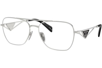 Okulary korekcyjne Prada PRB50V 1BC1O1 Pilotki (Aviator) Srebrne