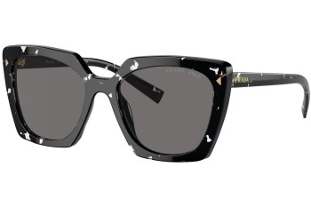 Okulary przeciwsłoneczne Prada PR23ZS 15S5Z1 Polarized Kwadratowe Czarne