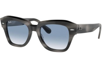 Okulary przeciwsłoneczne Ray-Ban State Street RB2186 14043F Kwadratowe Szare