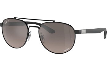 Okulary przeciwsłoneczne Ray-Ban RB3736CH 002/5J Polarized Prostokątne Czarne