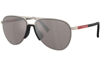 Okulary przeciwsłoneczne Prada Linea Rossa PS53ZS 18X80I Pilotki (Aviator) Szare