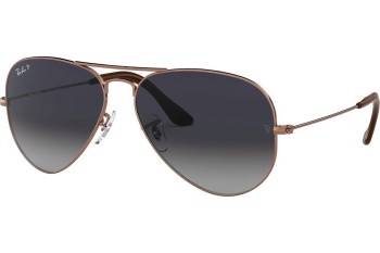 Okulary przeciwsłoneczne Ray-Ban Aviator RB3025 903578 Polarized Pilotki (Aviator) Brązowe