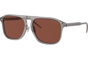 Okulary przeciwsłoneczne Giorgio Armani AR8212F 6070C5 Flat Top Szare