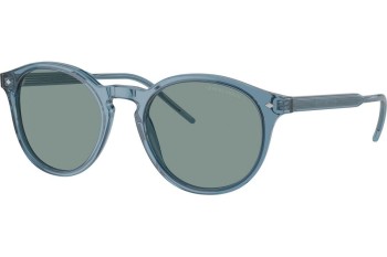 Okulary przeciwsłoneczne Giorgio Armani AR8211F 607156 Okrągłe Niebieskie