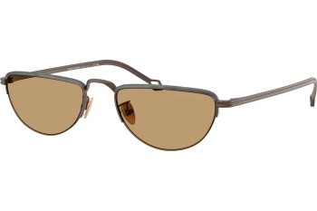 Okulary przeciwsłoneczne Giorgio Armani AR6166J 300673 Flat Top Brązowe