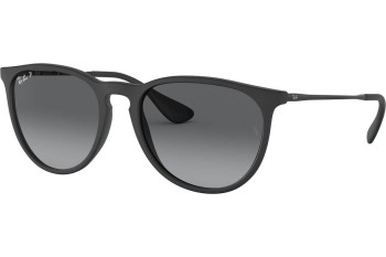 Okulary przeciwsłoneczne Ray-Ban Erika RB4171F 622/T3 Polarized Okrągłe Czarne