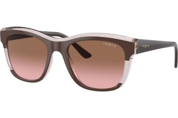 Okulary przeciwsłoneczne Vogue Eyewear VO5557S 313614 Kwadratowe Brązowe