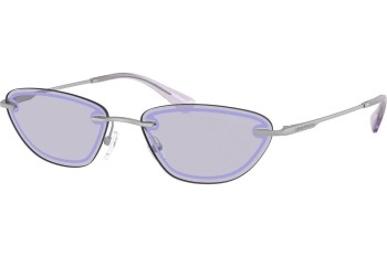 Okulary przeciwsłoneczne Emporio Armani EA2158 30451A Kocie oczy Srebrne