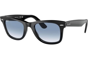 Okulary przeciwsłoneczne Ray-Ban Wayfarer RB2140F 901/3F Kwadratowe Czarne