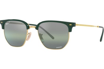 Okulary przeciwsłoneczne Ray-Ban RB4416F 6655G4 Polarized Browline Zielone