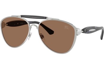 Okulary przeciwsłoneczne Burberry BE3160 100573 Pilotki (Aviator) Srebrne