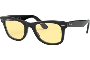 Okulary przeciwsłoneczne Ray-Ban Wayfarer RB2140F 901/R6 Kwadratowe Czarne