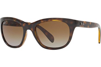 Okulary przeciwsłoneczne Ray-Ban RB4216 710/T5 Polarized Kocie oczy Havana