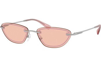 Okulary przeciwsłoneczne Emporio Armani EA2158 3045/5 Kocie oczy Srebrne