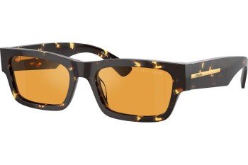 Okulary przeciwsłoneczne Prada PRA03S 16O20C Polarized Kwadratowe Havana