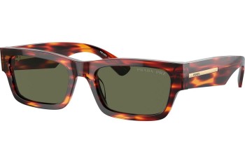 Okulary przeciwsłoneczne Prada PRA03S 13O03R Polarized Kwadratowe Havana