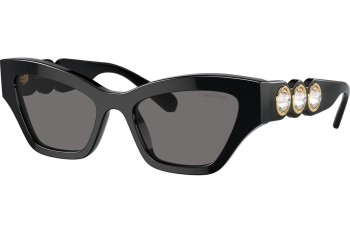 Okulary przeciwsłoneczne Swarovski SK6021 100181 Polarized Kocie oczy Czarne